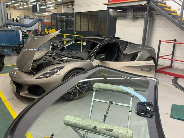 Rear and side glass replacement on a Lotus